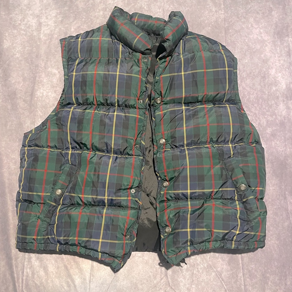 Banana Republic Plaid Puffer Vest